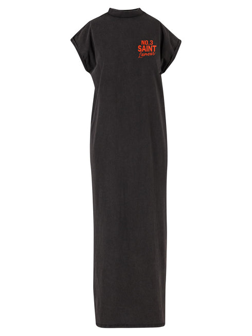 Dress Long Saint L'amour Neon Orange Velvet