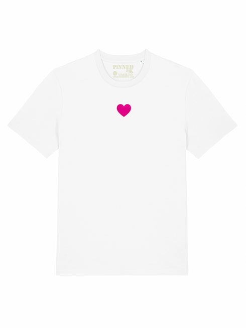 T-shirt Heart Neon Pink Velvet
