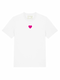 T-shirt Heart Neon Pink Velvet