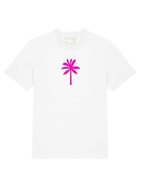 T-shirt Palmtree Neon Pink Velvet