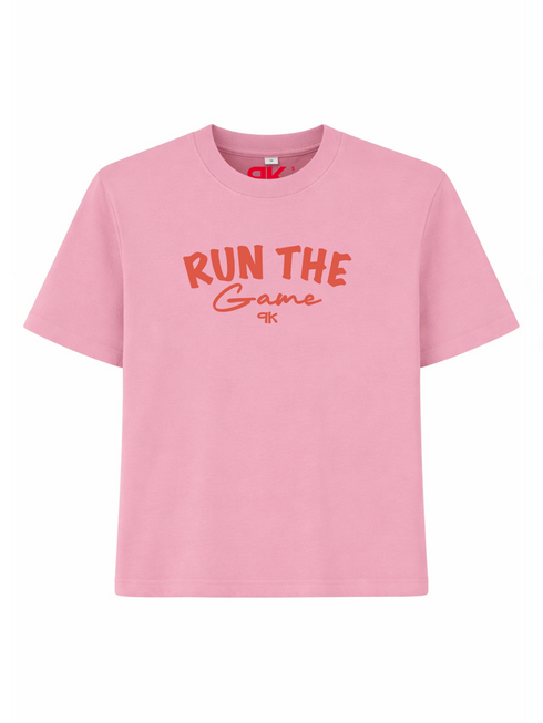 T-shirt Run The Game Coral
