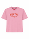T-shirt Run The Game Coral