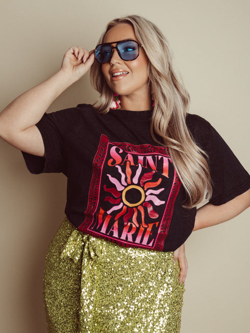 Curve T-Shirt Saint Marie - Verwaschenes Grau