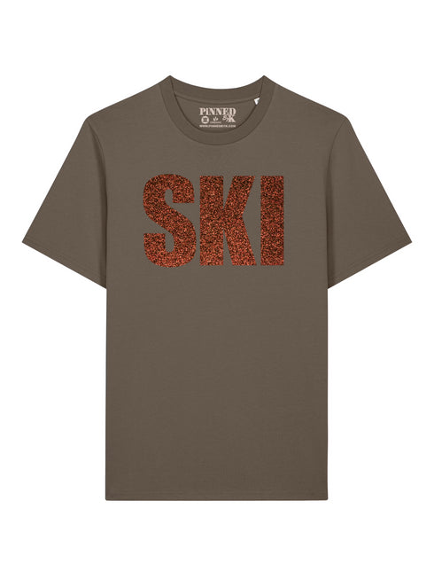 T-shirt Ski Copper Glitter