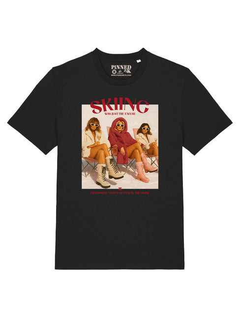 T-shirt Skiing was just the excuse