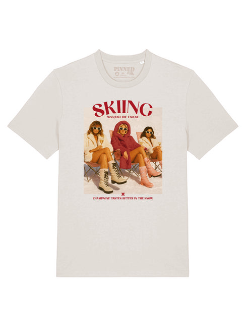 T-shirt Skiing was just the excuse