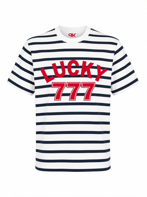 T-shirt Stripe Lucky 777 Red