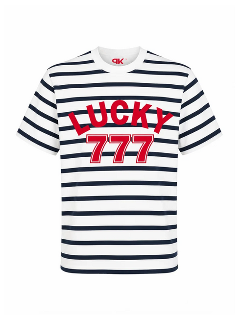 T-shirt Stripe Lucky 777 Red