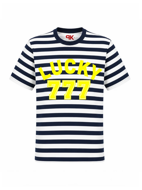 T-shirt Stripe Lucky 777 Yellow