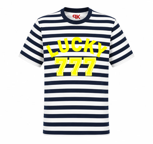 T-shirt Stripe Lucky 777 Yellow
