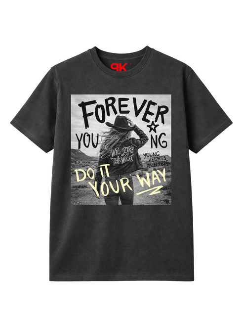 T-shirt Washed Wild Like The West