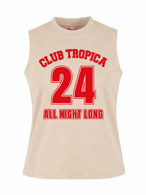 Tanktop Washed Club Tropica Red