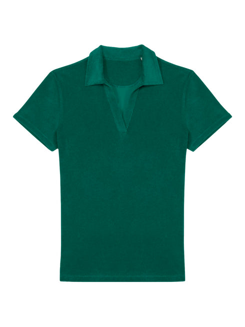 Frottee-Shirt Basic - Grün | HINWEIS - Lieferzeit 5-6 Werktage