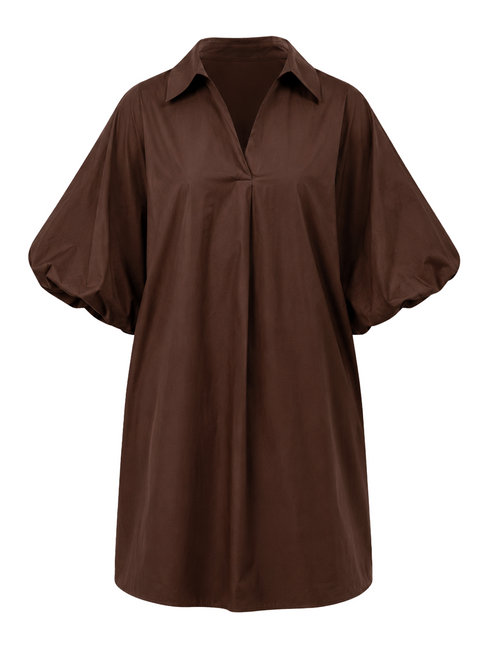 The blouse Dress Brown