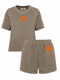 Set Badstof Palm Tree Orange velvet