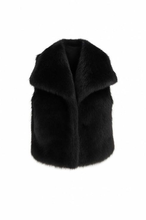 Gilet Fur Black