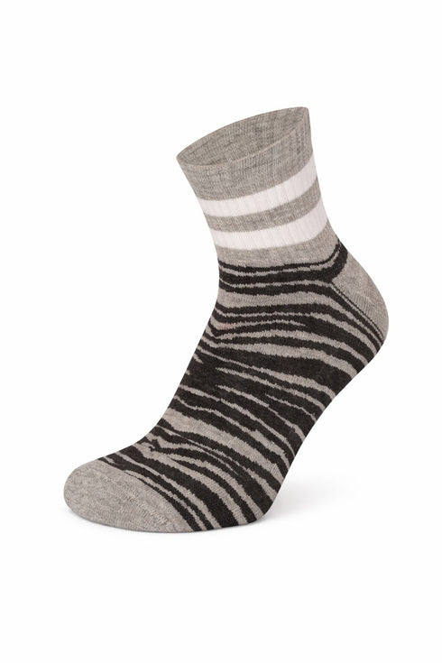 Sportive Short Sock Zebra Grey