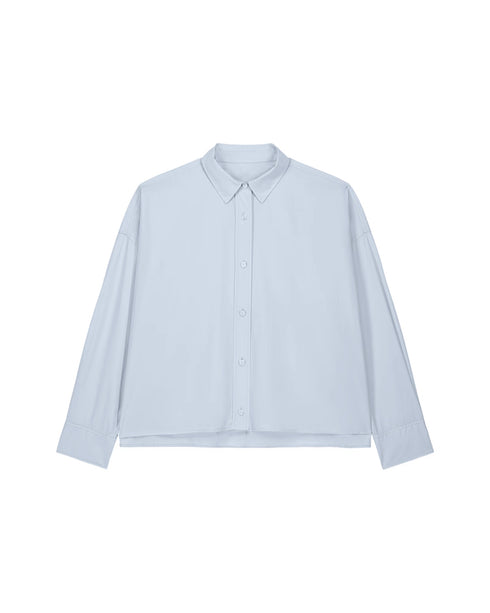 Blouse Basic Boxy Blue