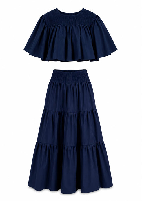PRE ORDER - Top and Skirt Navy Blue