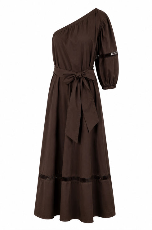 PRE ORDER - Off Shoulder Dress Brown