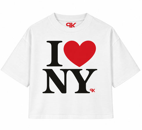 Cropped T-shirt White NY