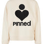 Limited Sweater Boxy PiNNED Black Velvet - Offwhite