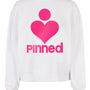Limited Sweater Boxy PiNNED Reflection Pink - White