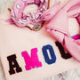 Limited Sweater Boxy Teddy Amour - Light Pink