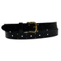 Leather Belt Basic Gold - Black